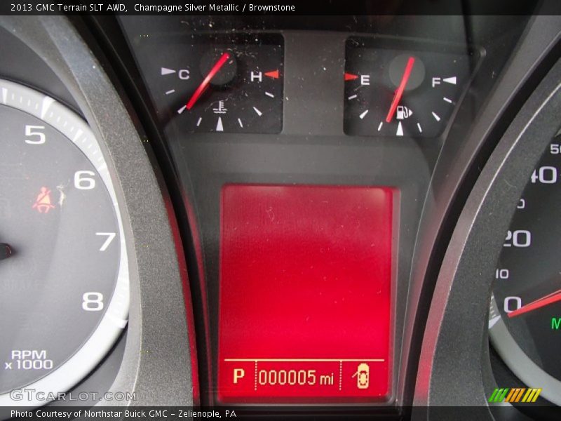 Champagne Silver Metallic / Brownstone 2013 GMC Terrain SLT AWD