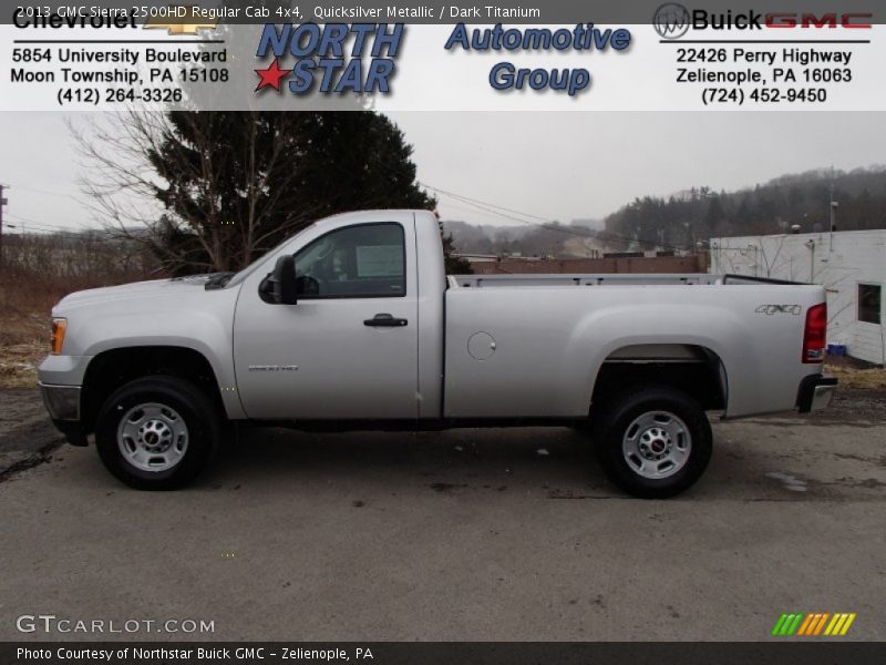 Quicksilver Metallic / Dark Titanium 2013 GMC Sierra 2500HD Regular Cab 4x4