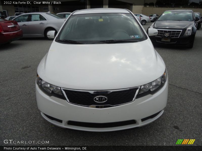 Clear White / Black 2012 Kia Forte EX