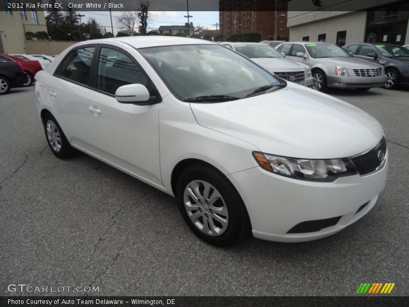 Clear White / Black 2012 Kia Forte EX