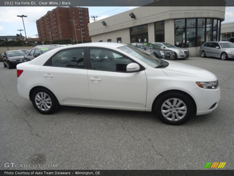 Clear White / Black 2012 Kia Forte EX