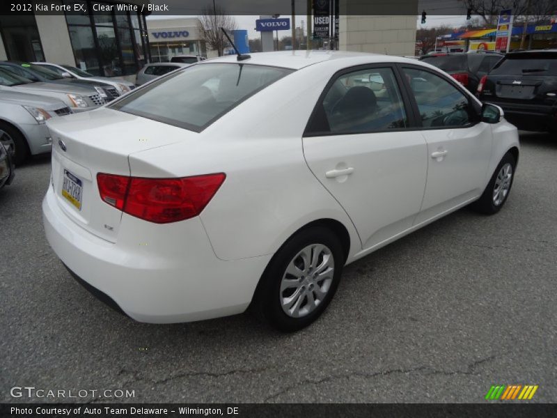 Clear White / Black 2012 Kia Forte EX