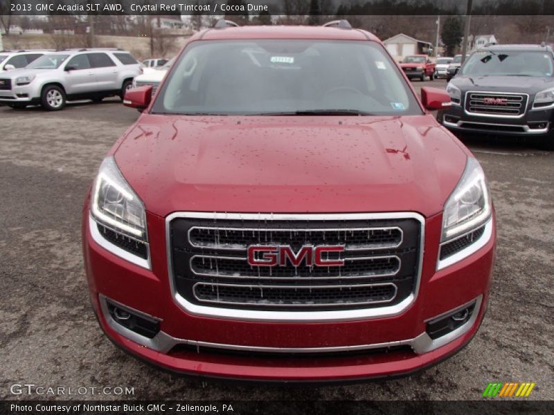 Crystal Red Tintcoat / Cocoa Dune 2013 GMC Acadia SLT AWD