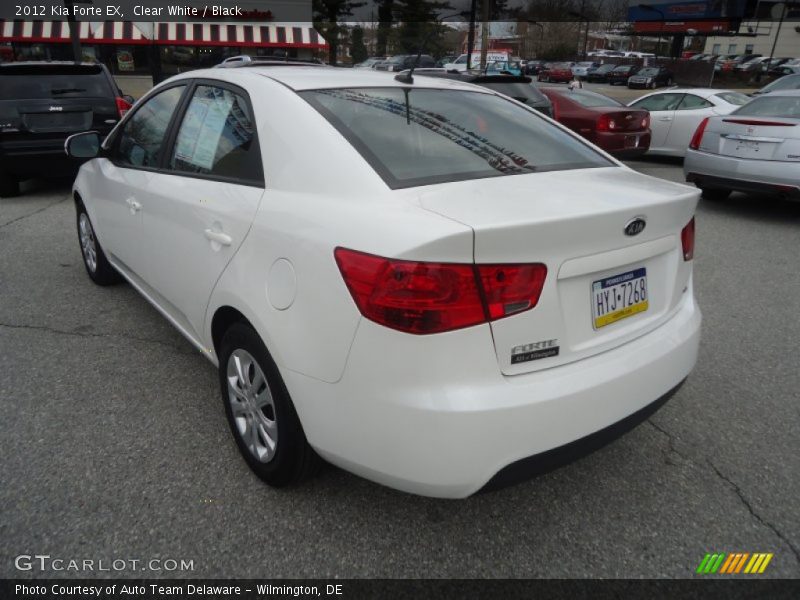 Clear White / Black 2012 Kia Forte EX
