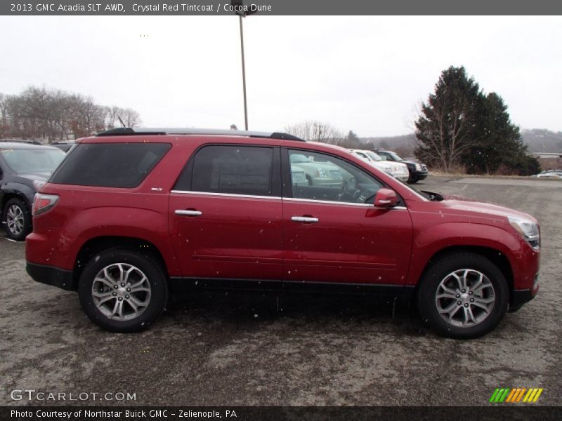 Crystal Red Tintcoat / Cocoa Dune 2013 GMC Acadia SLT AWD