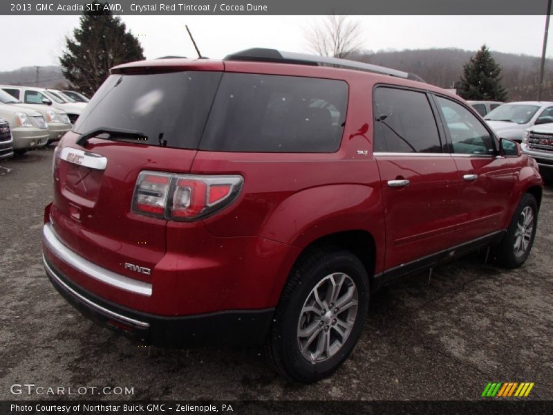 Crystal Red Tintcoat / Cocoa Dune 2013 GMC Acadia SLT AWD