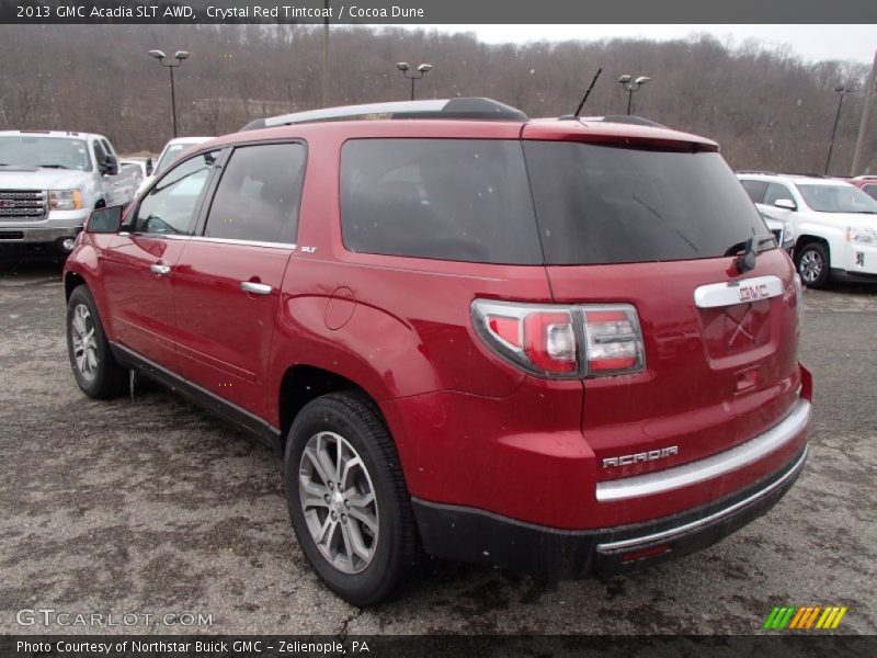 Crystal Red Tintcoat / Cocoa Dune 2013 GMC Acadia SLT AWD