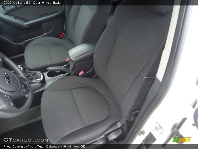 Clear White / Black 2012 Kia Forte EX