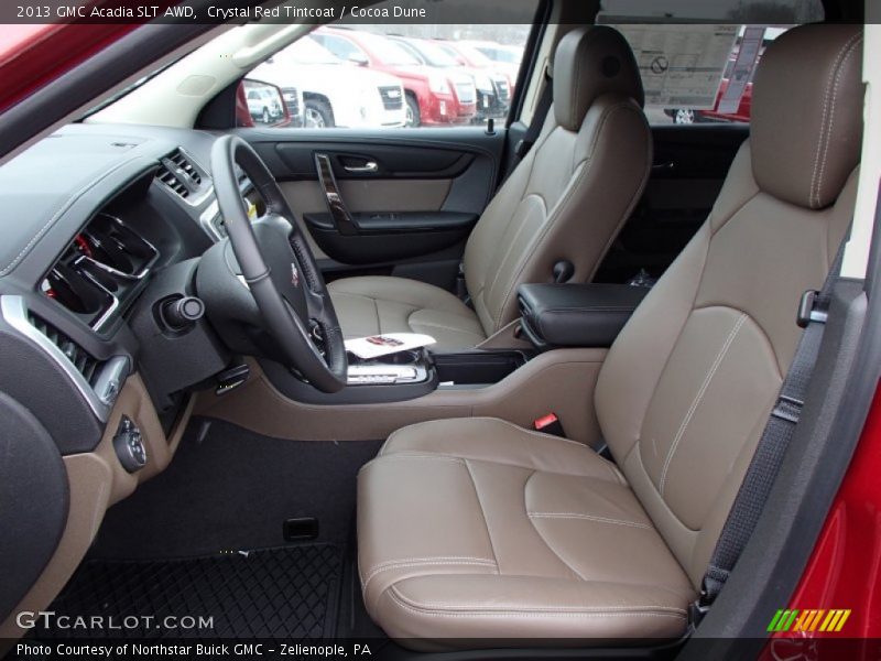 Crystal Red Tintcoat / Cocoa Dune 2013 GMC Acadia SLT AWD