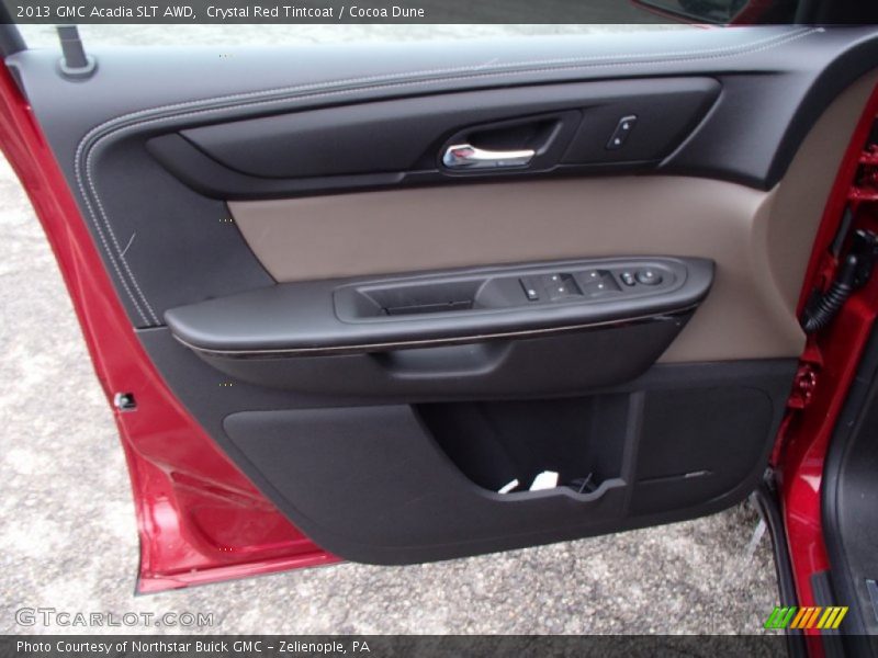 Crystal Red Tintcoat / Cocoa Dune 2013 GMC Acadia SLT AWD