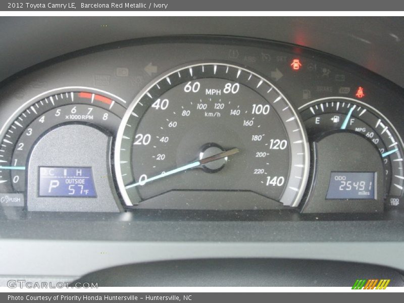 Barcelona Red Metallic / Ivory 2012 Toyota Camry LE