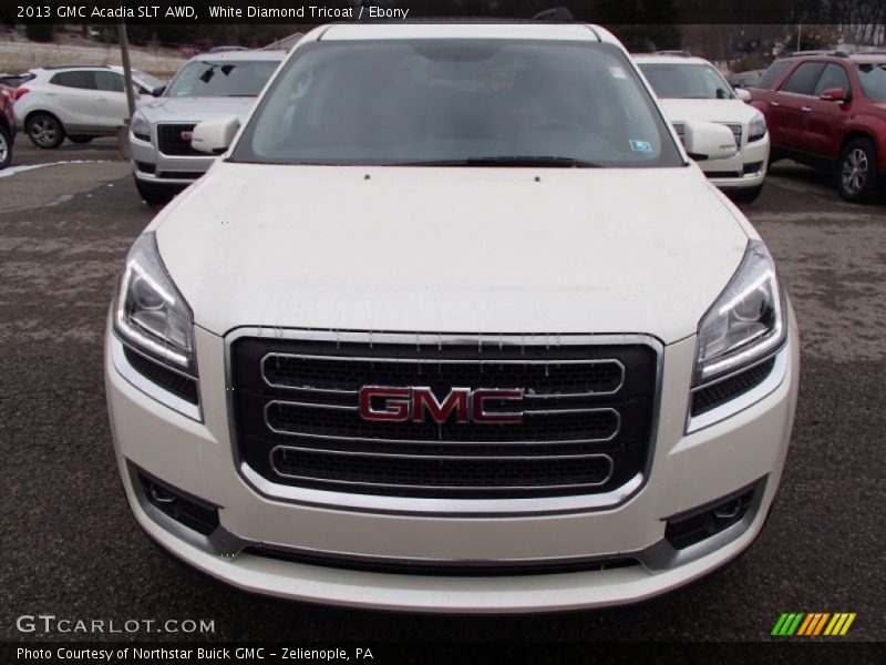 White Diamond Tricoat / Ebony 2013 GMC Acadia SLT AWD