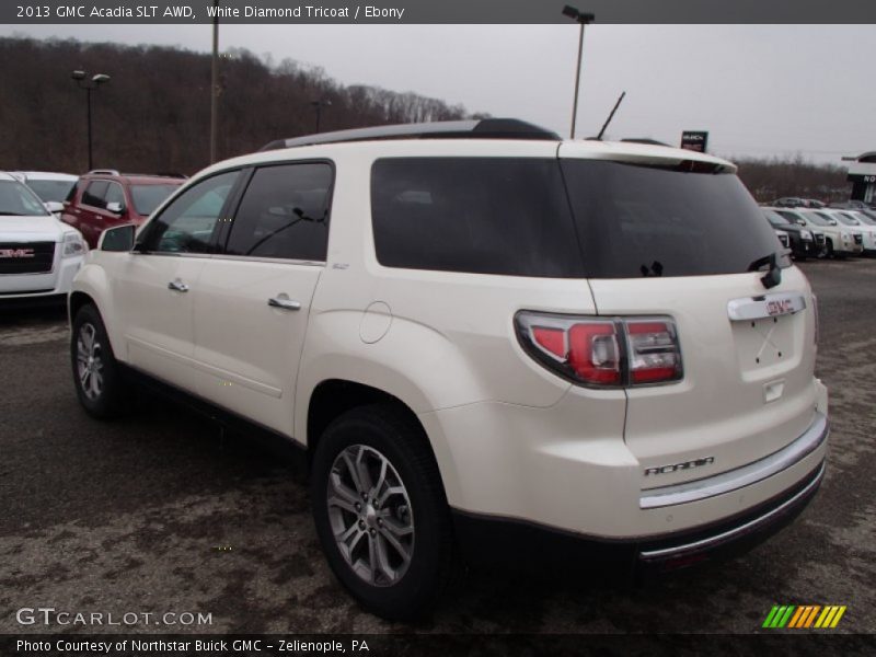 White Diamond Tricoat / Ebony 2013 GMC Acadia SLT AWD