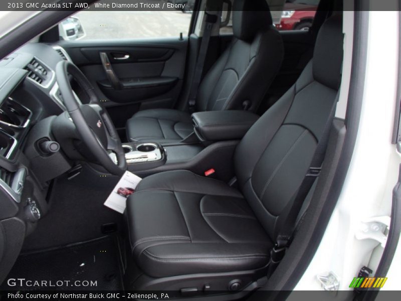 White Diamond Tricoat / Ebony 2013 GMC Acadia SLT AWD