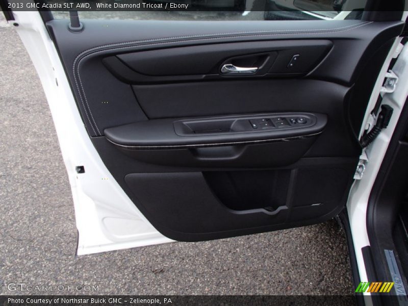 White Diamond Tricoat / Ebony 2013 GMC Acadia SLT AWD