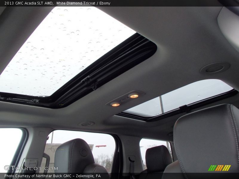 White Diamond Tricoat / Ebony 2013 GMC Acadia SLT AWD