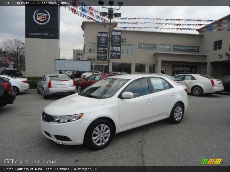 Clear White / Black 2012 Kia Forte EX