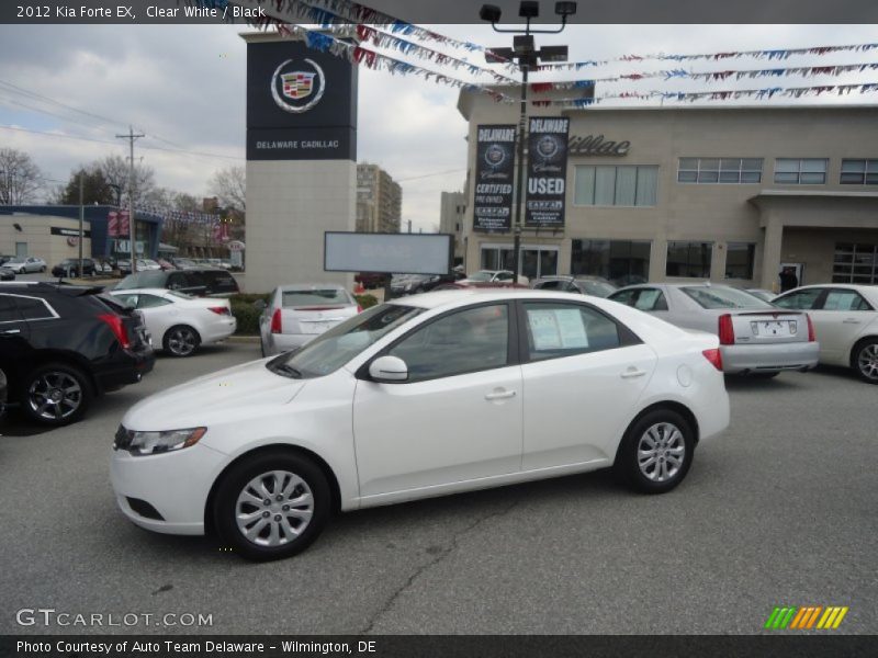 Clear White / Black 2012 Kia Forte EX