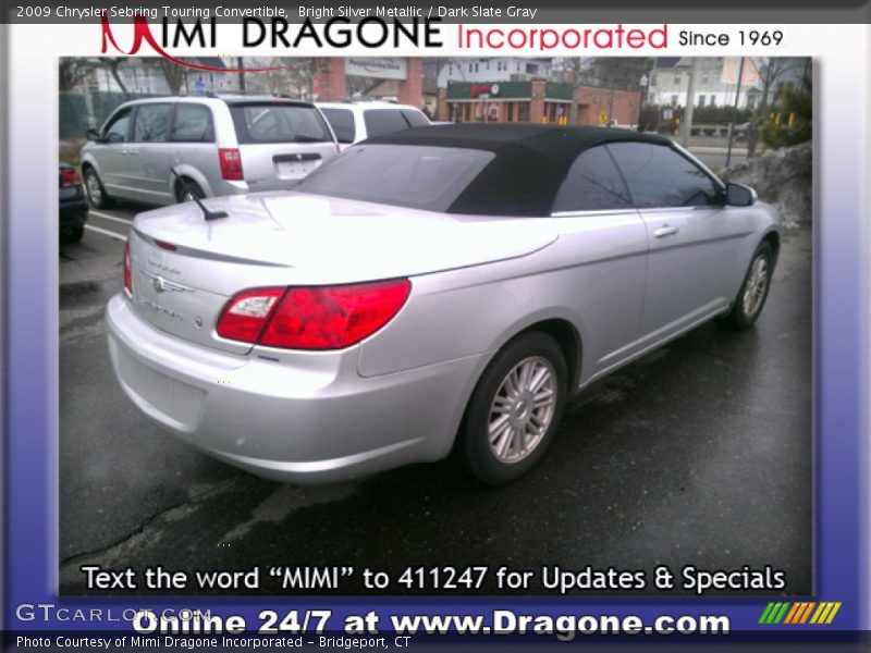 Bright Silver Metallic / Dark Slate Gray 2009 Chrysler Sebring Touring Convertible
