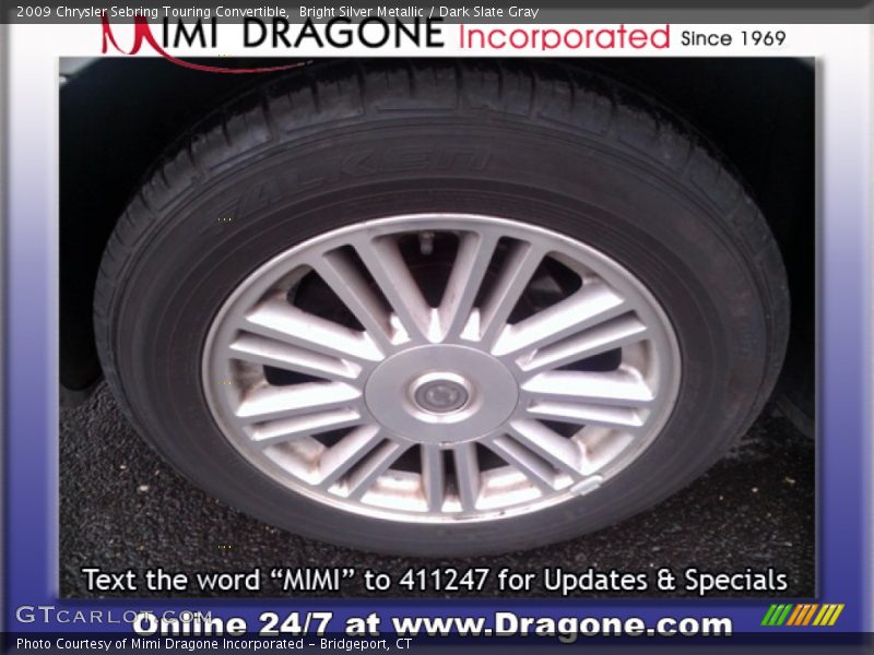 Bright Silver Metallic / Dark Slate Gray 2009 Chrysler Sebring Touring Convertible