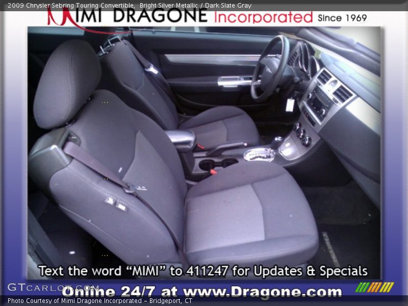 Bright Silver Metallic / Dark Slate Gray 2009 Chrysler Sebring Touring Convertible