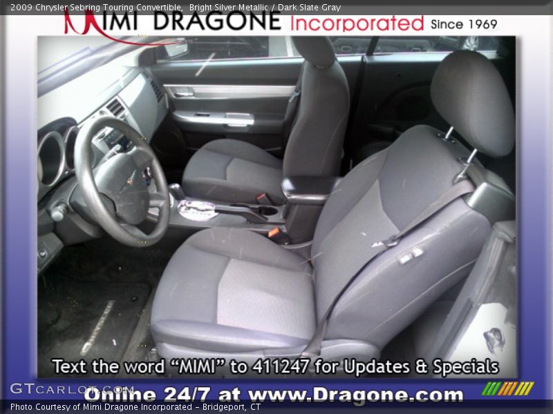 Bright Silver Metallic / Dark Slate Gray 2009 Chrysler Sebring Touring Convertible