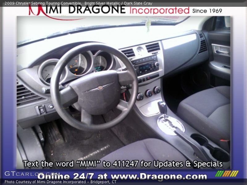 Bright Silver Metallic / Dark Slate Gray 2009 Chrysler Sebring Touring Convertible