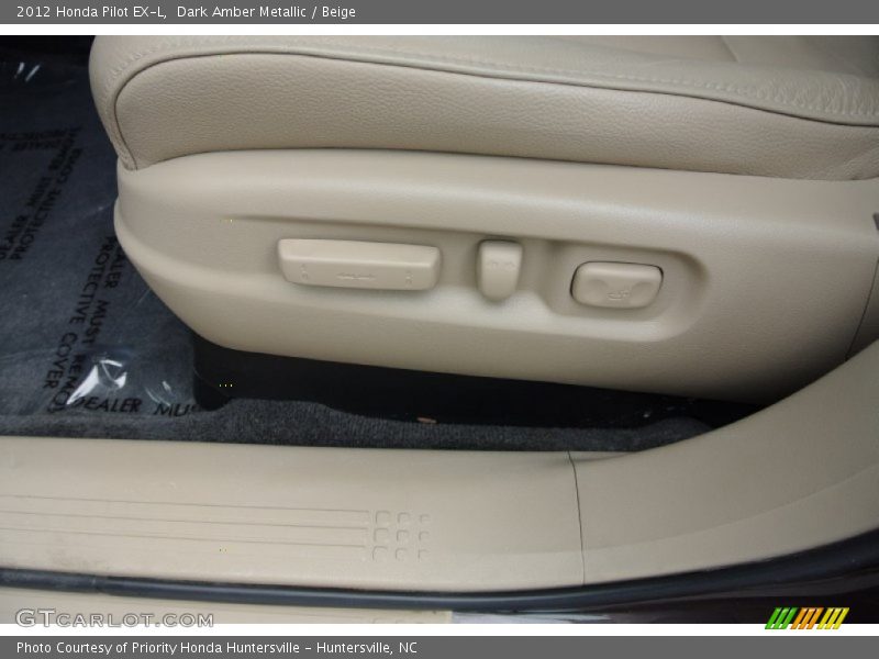 Dark Amber Metallic / Beige 2012 Honda Pilot EX-L