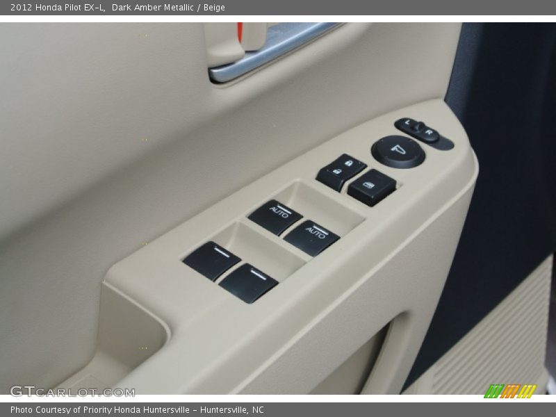 Dark Amber Metallic / Beige 2012 Honda Pilot EX-L