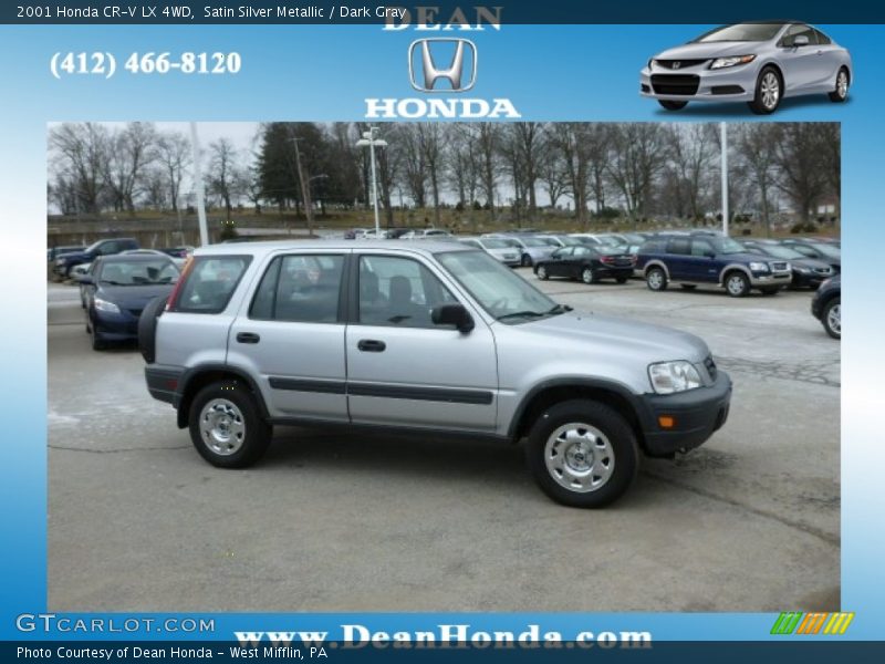 Satin Silver Metallic / Dark Gray 2001 Honda CR-V LX 4WD