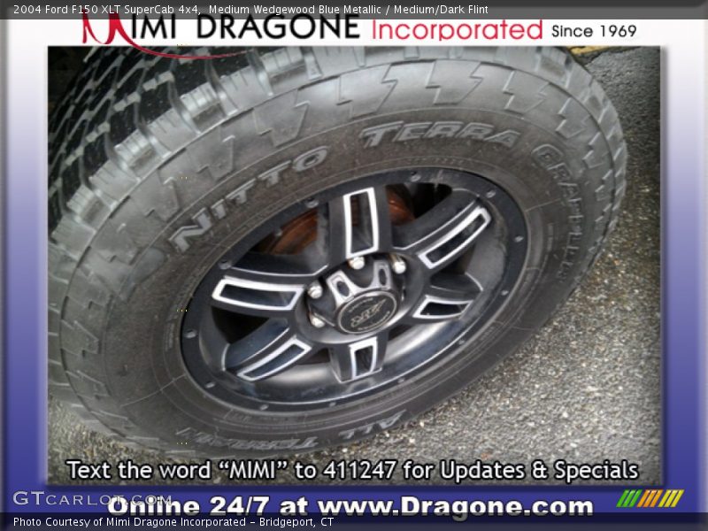 Medium Wedgewood Blue Metallic / Medium/Dark Flint 2004 Ford F150 XLT SuperCab 4x4