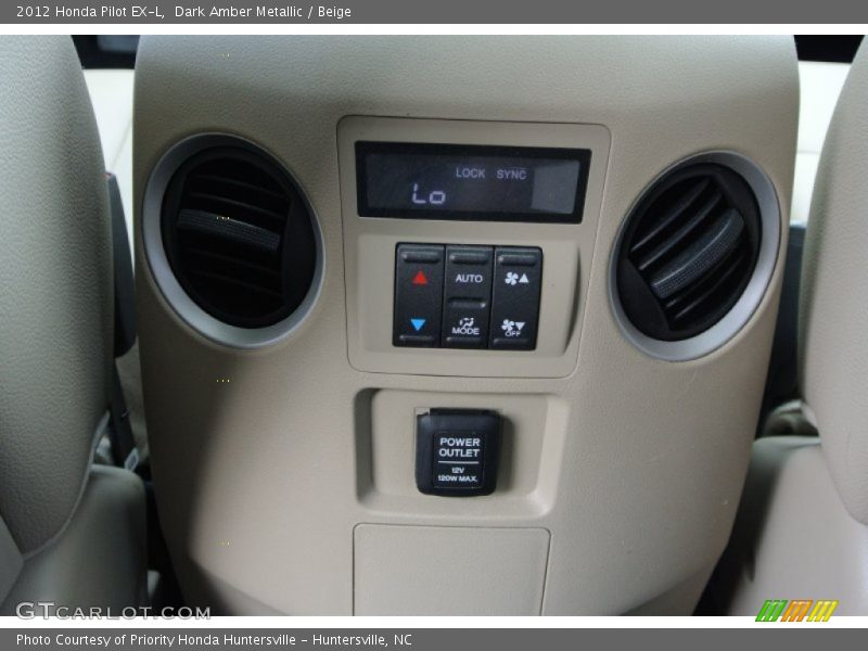 Dark Amber Metallic / Beige 2012 Honda Pilot EX-L