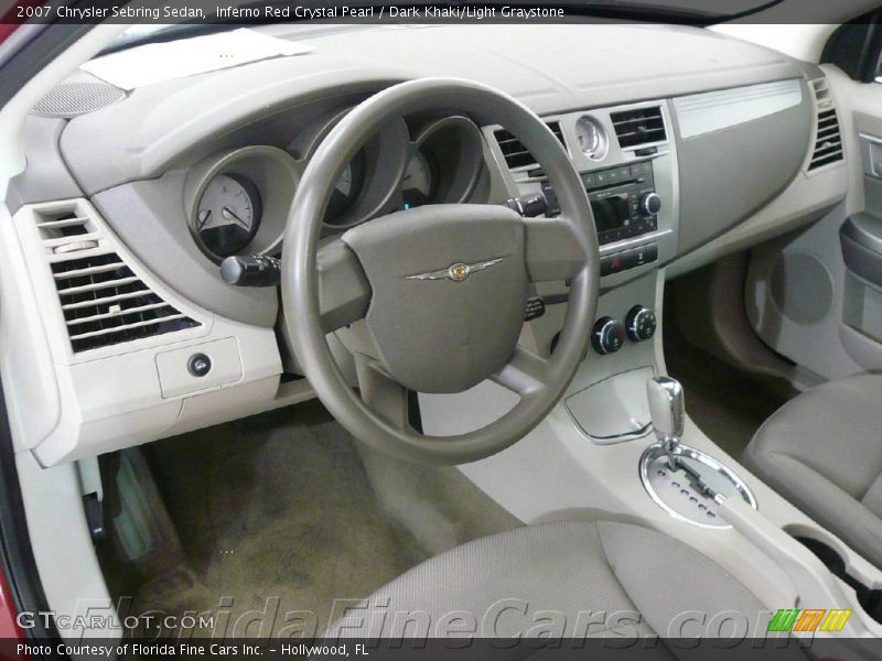 Inferno Red Crystal Pearl / Dark Khaki/Light Graystone 2007 Chrysler Sebring Sedan