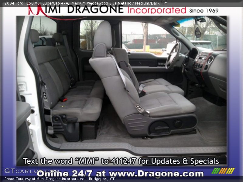 Medium Wedgewood Blue Metallic / Medium/Dark Flint 2004 Ford F150 XLT SuperCab 4x4