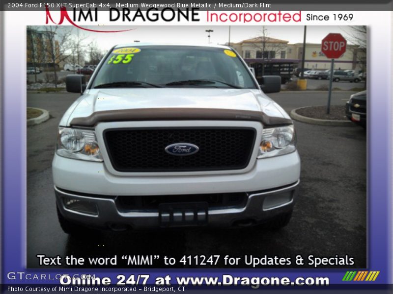 Medium Wedgewood Blue Metallic / Medium/Dark Flint 2004 Ford F150 XLT SuperCab 4x4