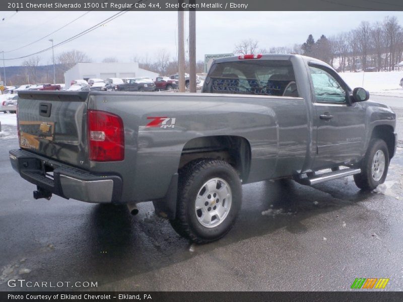 Steel Green Metallic / Ebony 2011 Chevrolet Silverado 1500 LT Regular Cab 4x4