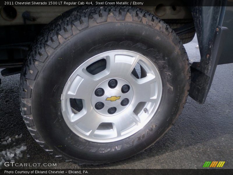 Steel Green Metallic / Ebony 2011 Chevrolet Silverado 1500 LT Regular Cab 4x4