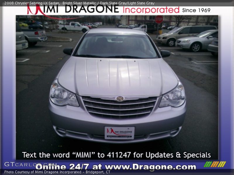Bright Silver Metallic / Dark Slate Gray/Light Slate Gray 2008 Chrysler Sebring LX Sedan