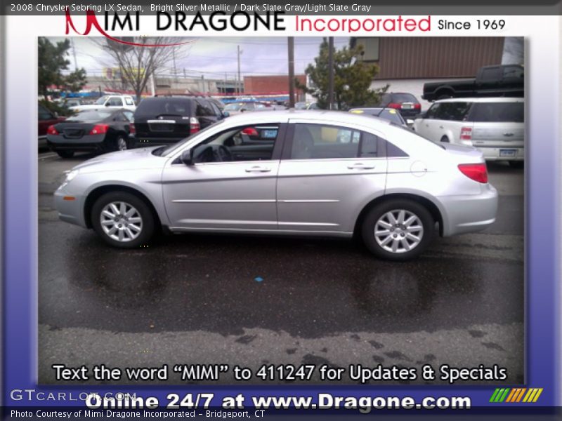 Bright Silver Metallic / Dark Slate Gray/Light Slate Gray 2008 Chrysler Sebring LX Sedan