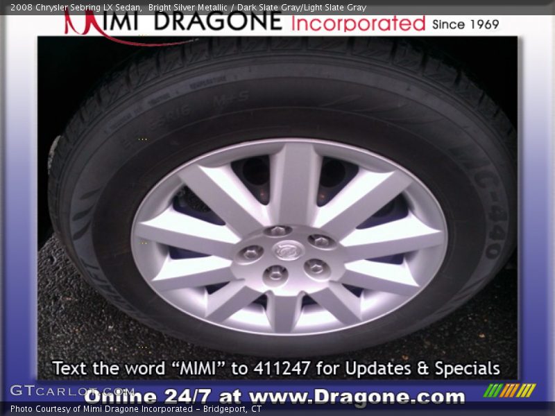 Bright Silver Metallic / Dark Slate Gray/Light Slate Gray 2008 Chrysler Sebring LX Sedan