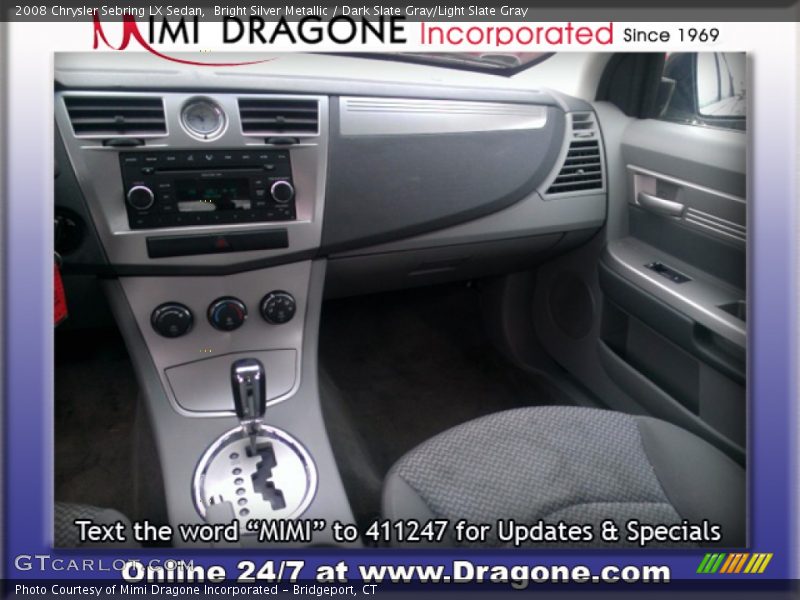 Bright Silver Metallic / Dark Slate Gray/Light Slate Gray 2008 Chrysler Sebring LX Sedan