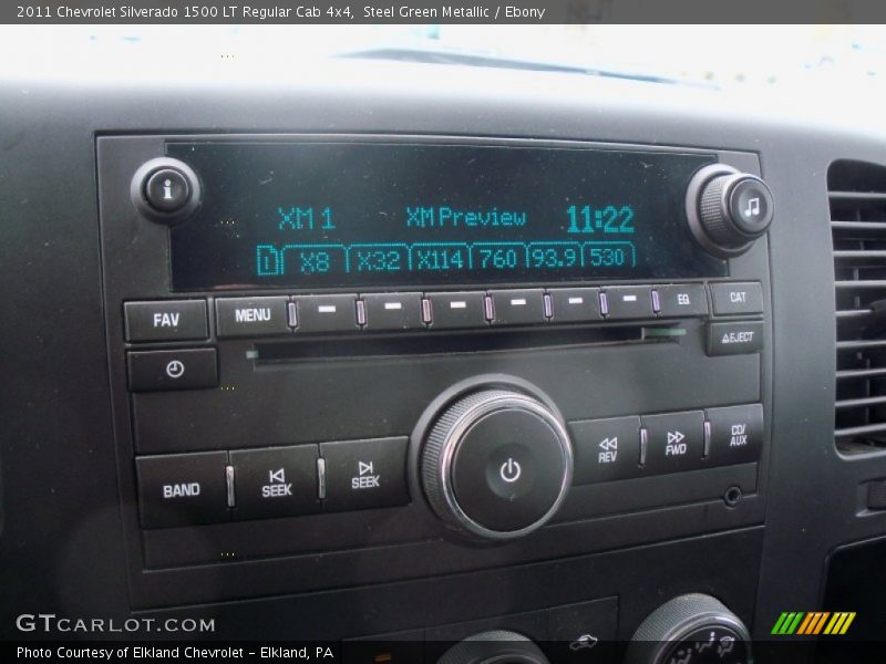 Steel Green Metallic / Ebony 2011 Chevrolet Silverado 1500 LT Regular Cab 4x4