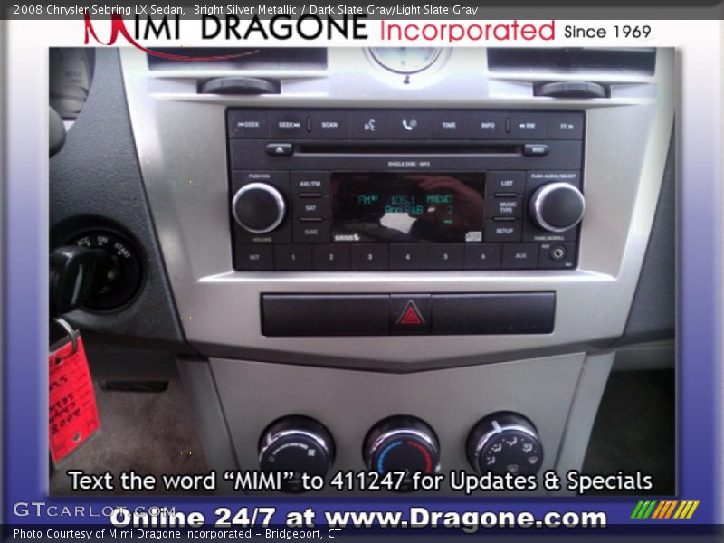 Bright Silver Metallic / Dark Slate Gray/Light Slate Gray 2008 Chrysler Sebring LX Sedan