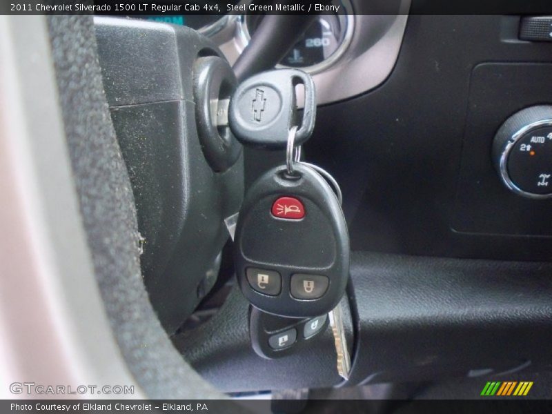 Steel Green Metallic / Ebony 2011 Chevrolet Silverado 1500 LT Regular Cab 4x4