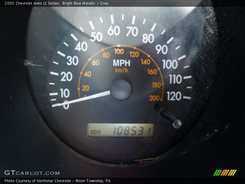 Bright Blue Metallic / Gray 2005 Chevrolet Aveo LS Sedan