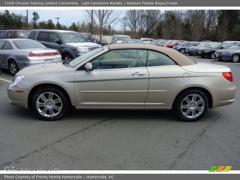 Light Sandstone Metallic / Medium Pebble Beige/Cream 2008 Chrysler Sebring Limited Convertible