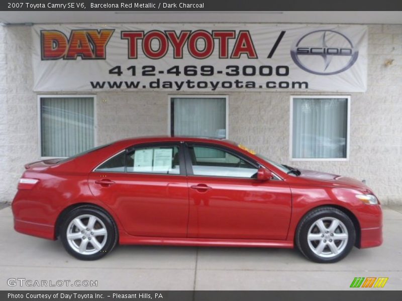 Barcelona Red Metallic / Dark Charcoal 2007 Toyota Camry SE V6