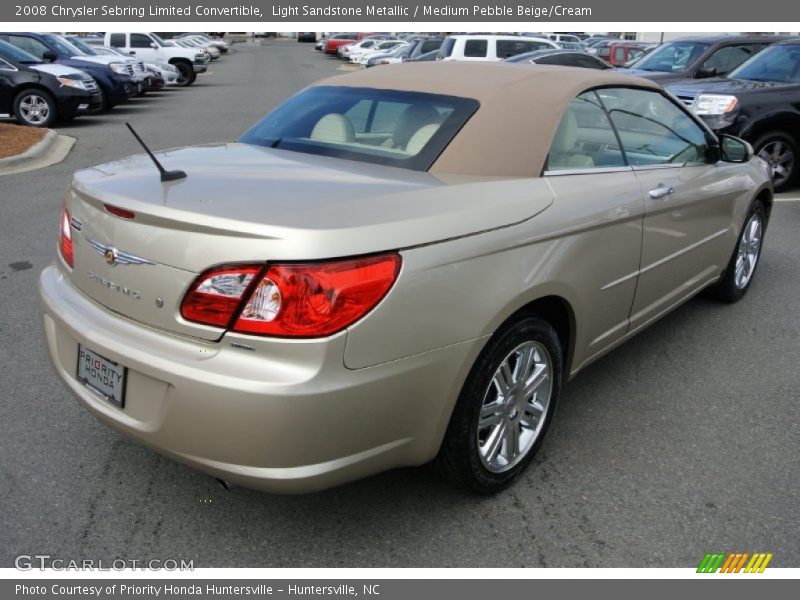 Light Sandstone Metallic / Medium Pebble Beige/Cream 2008 Chrysler Sebring Limited Convertible