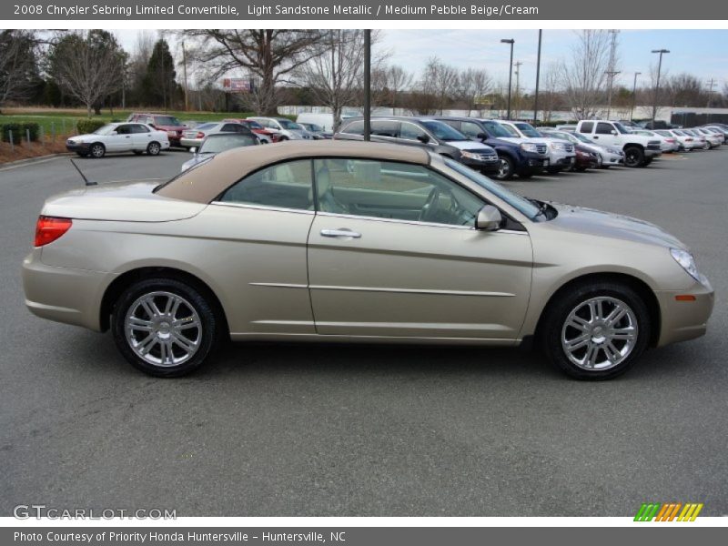Light Sandstone Metallic / Medium Pebble Beige/Cream 2008 Chrysler Sebring Limited Convertible