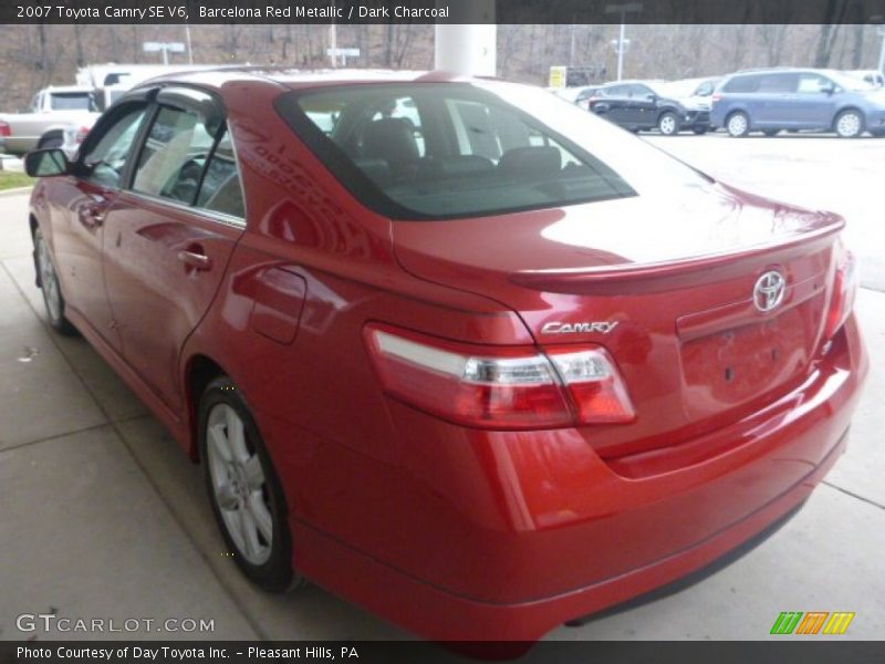 Barcelona Red Metallic / Dark Charcoal 2007 Toyota Camry SE V6